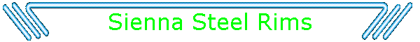 Sienna Steel Rims